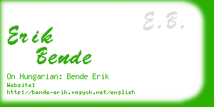 erik bende business card